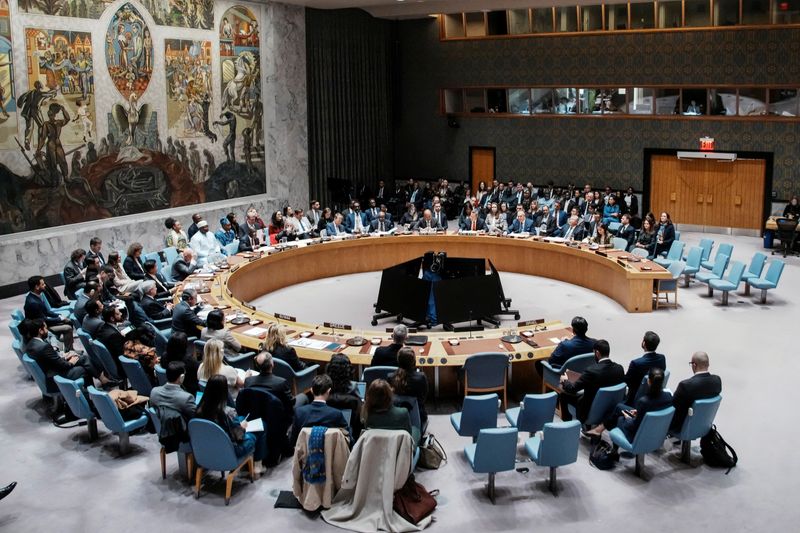 U.S Ambassador to United Nations Michael Waltz speaks during a meeting of the United Nations Security Council to consider a U.S. proposal for a U.N. mandate to establish an international stabilization force in Gaza, at U.N. headquarters in New York City, U.S., November 17, 2025. REUTERS/Eduardo Munoz