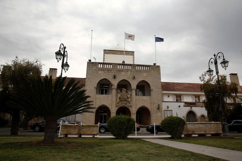 FILE PHOTO: A general view of the Presidential Palace in Nicosia, February 22, 2013. REUTERS/Yorgos Karahalis/File Photo
