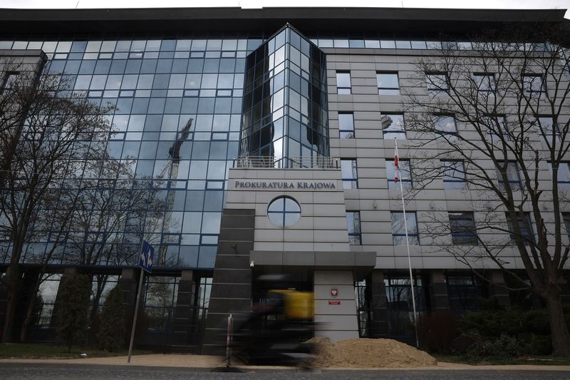 A view of the National Prosecutor's Office headquarters in Warsaw, Poland, March 27, 2025. REUTERS/Kacper Pempel