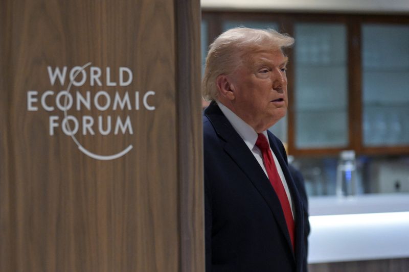 U.S. President Donald Trump attends the 56th annual World Economic Forum (WEF) in Davos, Switzerland, January 21, 2026. REUTERS/Romina Amato