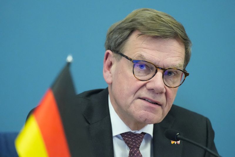German Minister of Foreign Affairs Johann Wadephul speaks during news conference in Riga, Latvia January 26, 2026. REUTERS/Ints Kalnins