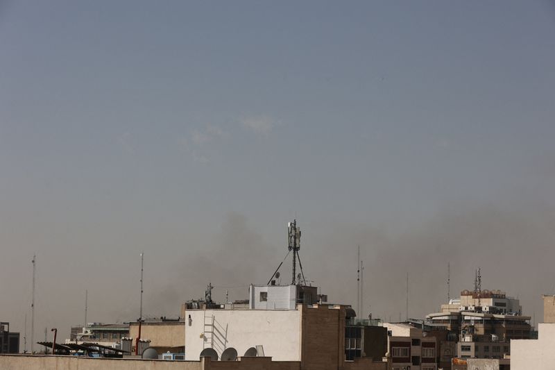 Smoke rises following an explosion, after Israel said it launched a pre-emptive attack against Iran, in Tehran, Iran February 28, 2026. Majid Asgaripour/WANA (West Asia News Agency) via REUTERS