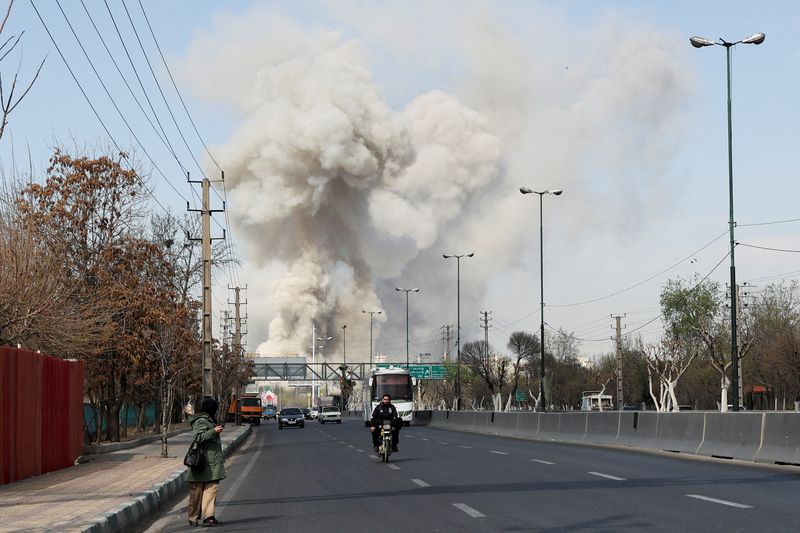 Smoke rises following an explosion, amid the U.S.-Israeli conflict with Iran, in Tehran, Iran, March 5, 2026. Majid Asgaripour/WANA (West Asia News Agency) via REUTERS