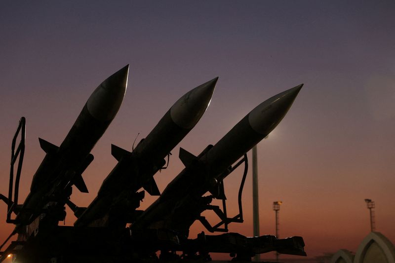 FILE PHOTO: Iranian missiles are displayed at the Islamic Revolutionary Guard Corps(IRGC) Aerospace Force Museum in Tehran, Iran, November 12, 2025. Majid Asgaripour/WANA (West Asia News Agency) via REUTERS