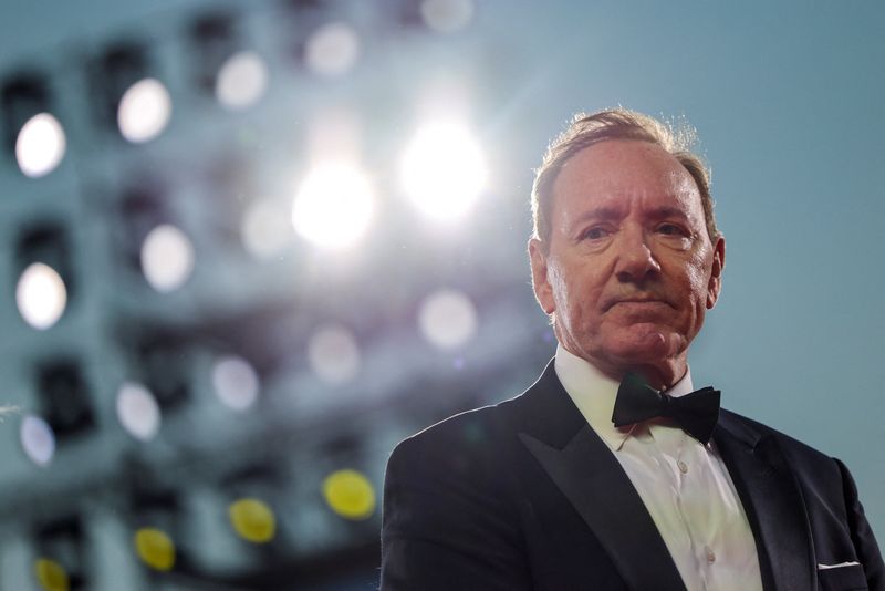 FILE PHOTO: Actor Kevin Spacey attends Filming Italy Venice Award, during the 82nd International Venice Film Festival, in Venice, Italy, August 31, 2025. REUTERS/Yara Nardi/ File Photo