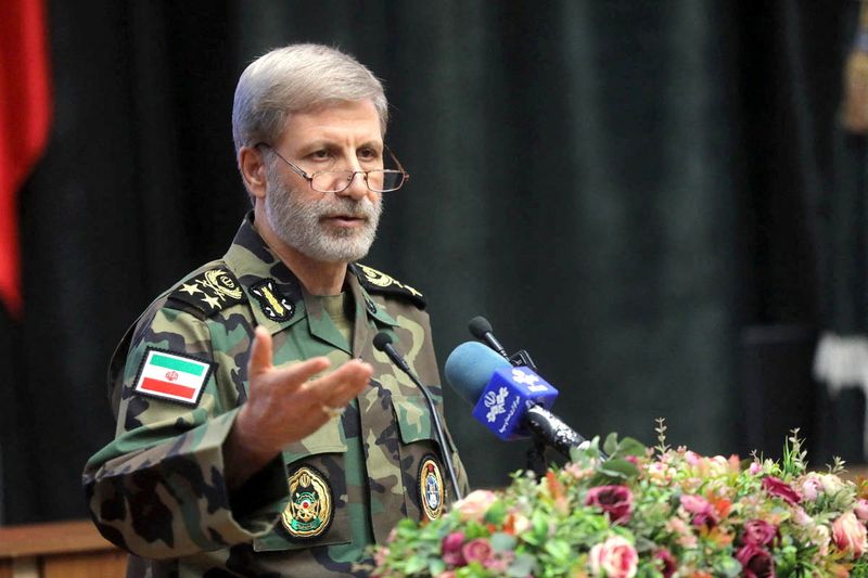 Commander-in-Chief of the Iranian Army, Amir Hatami speaks during a meeting with military academy students, in Tehran, Iran, in this handout image obtained on January 7, 2026. Iranian Army/WANA (West Asia News Agency)/Handout via REUTERS