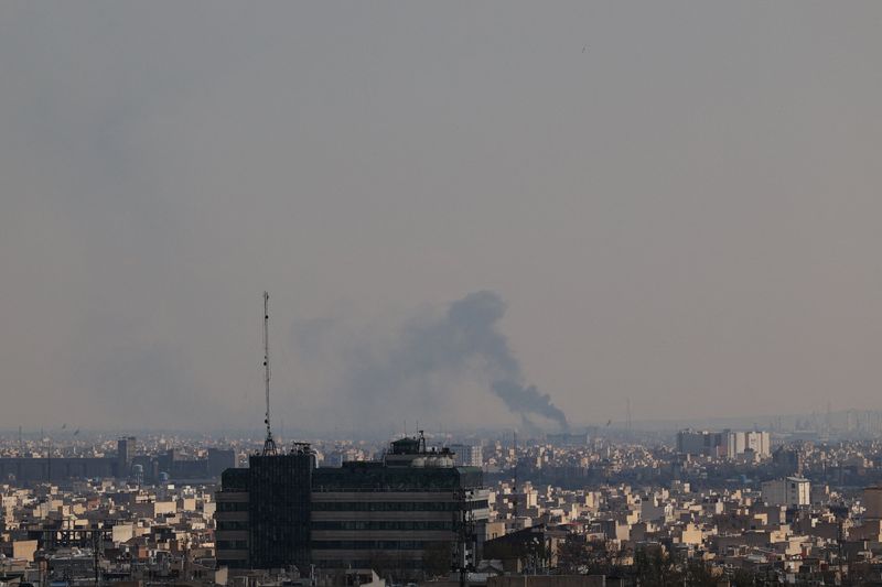 Smoke rises following a strike, amid the U.S.-Israeli conflict with Iran, in Tehran, Iran, April 1, 2026. Majid Asgaripour/WANA (West Asia News Agency) via REUTERS