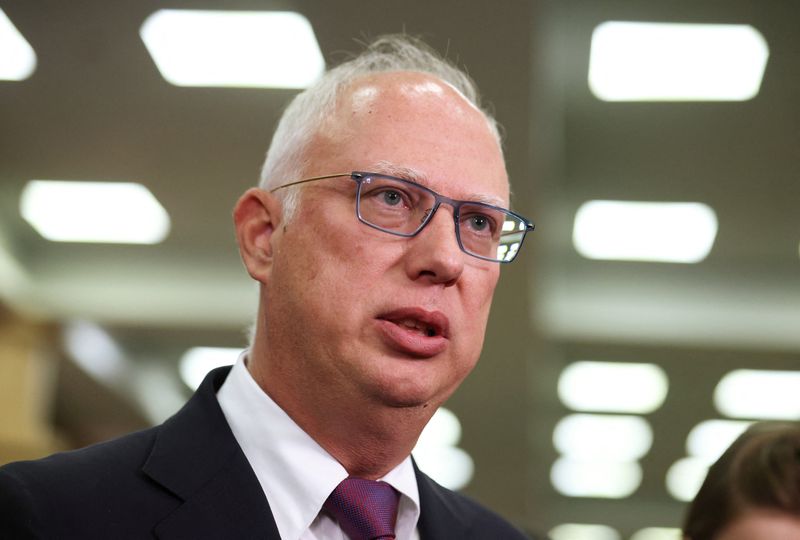 Kirill Dmitriev, the Russian presidential envoy and head of the Russian Direct Investment Fund,  speaks to the media during the Congress of the Russian Union of Industrialists and Entrepreneurs in Moscow, Russia March 26, 2026. REUTERS/Ramil Sitdikov
