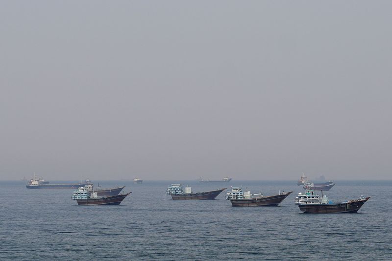Ships and boats in the Strait of Hormuz off the coast of Musandam, Oman, April 20, 2026. REUTERS