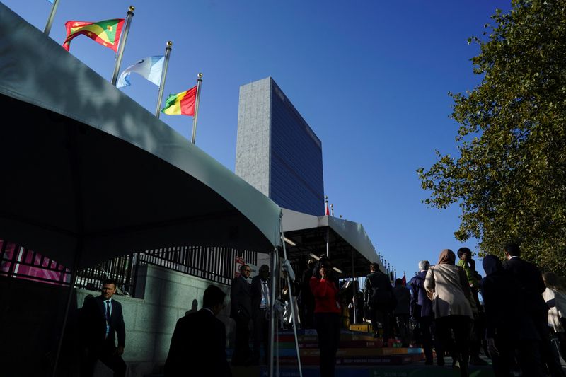 A view of the United Nations Headquarters during the 78th United Nations General Assembly in New York City, U.S., September 19, 2023. REUTERS/Bing Guan