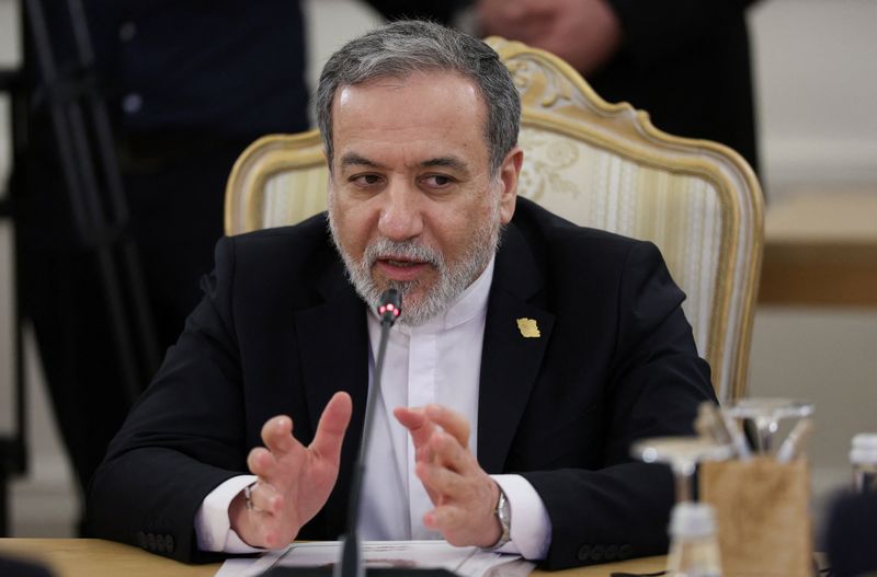 Iranian Foreign Minister Abbas Araqchi speaks during a meeting with Russian Foreign Minister Sergei Lavrov in Moscow, Russia, December 17, 2025. REUTERS/Ramil Sitdikov/Pool