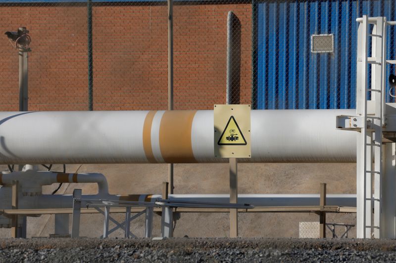 FILE PHOTO: A landfall site of Medgaz, an underwater natural gas pipeline between Algeria and Spain, is pictured in Almeria, Spain, June 10, 2022. REUTERS/Jon Nazca/File Photo