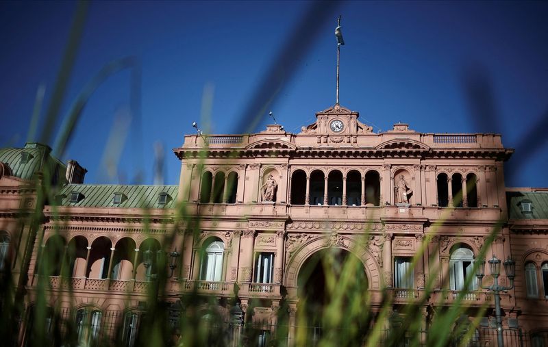 FILE PHOTO: A view of the Casa Rosada Presidential Palace, in Buenos Aires, Argentina, September 24, 2025. REUTERS/Agustin Marcarian/File Photo