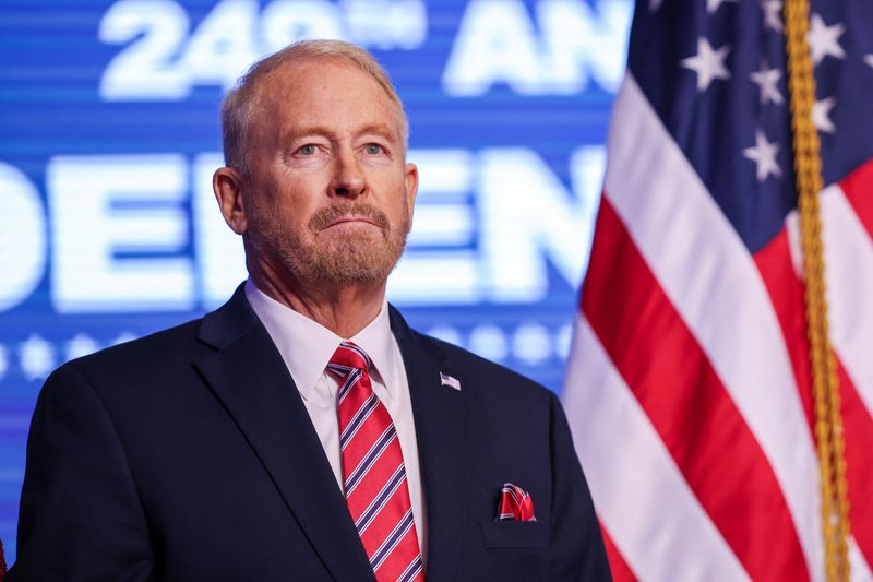 U.S Ambassador to Mexico Ronald Johnson looks on during the event of the 249th Anniversary of the Independence of the United States at the U.S. ambassador's residence in Mexico City, Mexico June 26, 2025. REUTERS/Raquel Cunha