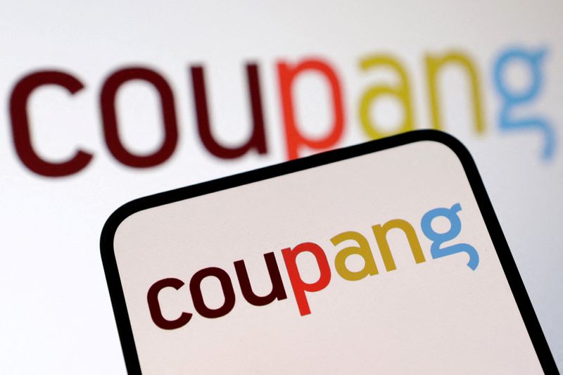 FILE PHOTO: Coupang logo is seen in this illustration taken February 11, 2025. REUTERS/Dado Ruvic/Illustration/File Photo