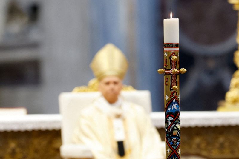 Pope Leo XIV leads a Holy Mass with priestly ordinations in Saint Peter's Basilica at the Vatican, April 26, 2026. REUTERS/Remo Casilli