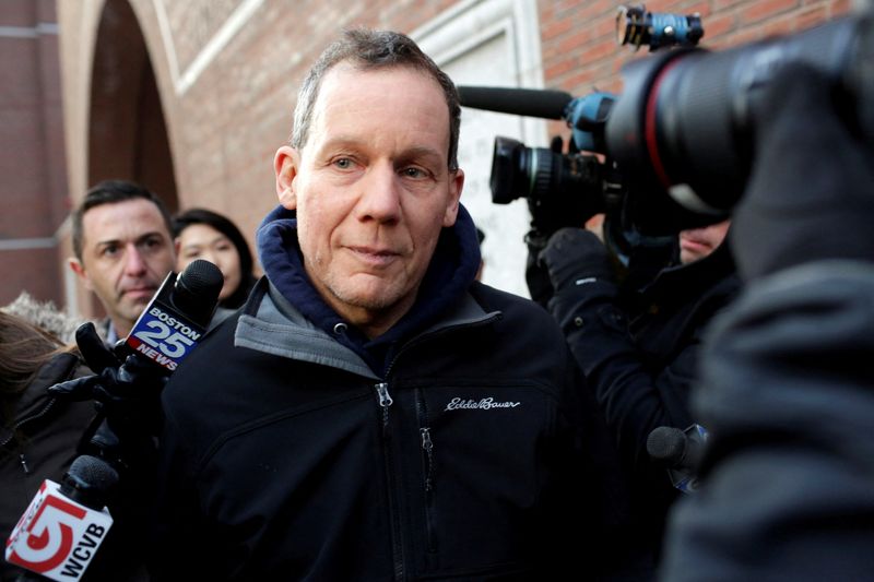 Charles Lieber leaves federal court after he and two Chinese nationals were charged with lying about their alleged links to the Chinese government, in Boston, Massachusetts, U.S. January 30, 2020.  REUTERS/Katherine Taylor/File Photo