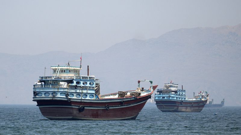 Ships and boats in the Strait of Hormuz, Musandam, Oman, April 29, 2026. REUTERS/Stringer