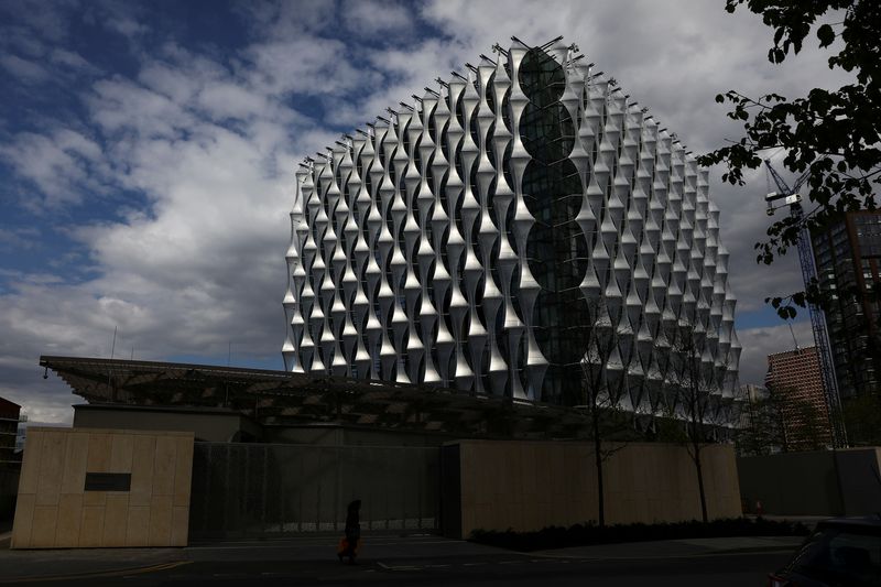 The U.S. Embassy stands in Nine Elms in London, Britain May 1, 2018. REUTERS/Simon Dawson