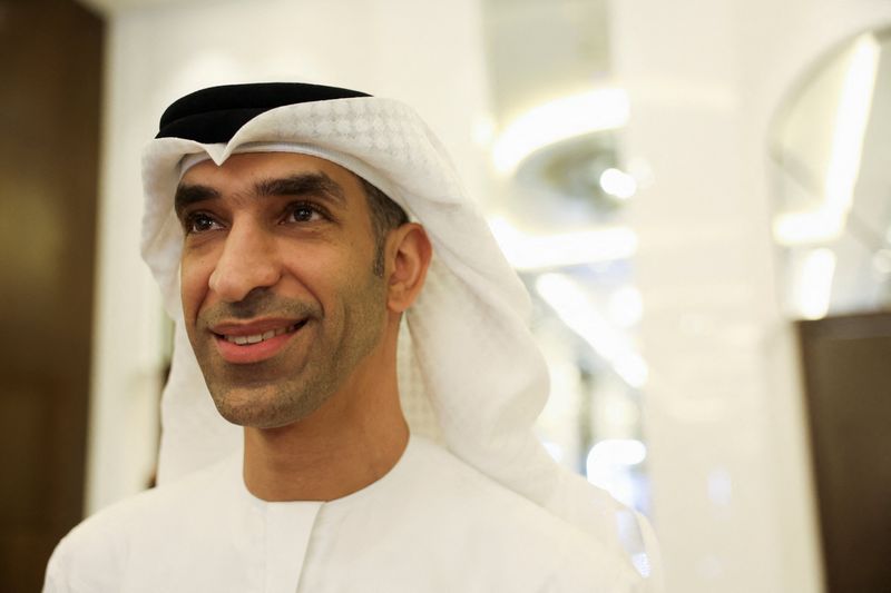 United Arab Emirates Minister of Foreign Trade, Thani bin Ahmed Al Zeyoudi, poses for a portrait on the sidelines of the UAE-Chad Trade and Investment Forum, in Abu Dhabi, United Arab Emirates, November 10, 2025. REUTERS/Amr Alfiky