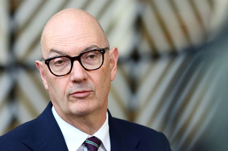 France's Minister for Economy, Finance, and Industrial, Energy and Digital Sovereignty Roland Lescure attends a Eurozone Finance Ministers meeting in Brussels, Belgium May 4, 2026.  REUTERS/Yves Herman