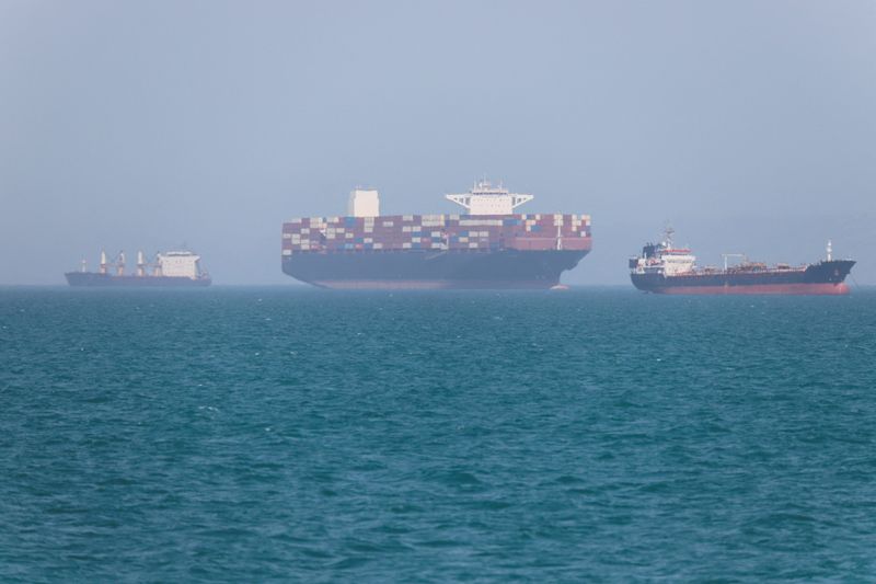 Vessels in the Strait of Hormuz near Bandar Abbas, Iran, May 4, 2026. Amirhosein Khorgooi/ISNA/WANA (West Asia News Agency) via REUTERS