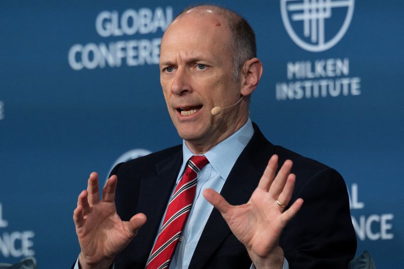 Austan Goolsbee, President and CEO of the Federal Reserve Bank of Chicago, speaks during the Milken Institute Global Conference 2026 in Beverly Hills, California, U.S., May, 6, 2026.  REUTERS/Mike Blake