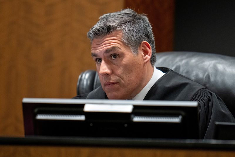 Judge Tony Graf presides over a hearing for Tyler Robinson, accused in the fatal shooting of conservative activist Charlie Kirk, at the 4th District Court in Provo, Utah, U.S., April 17, 2026.  Trent Nelson/Pool via REUTERS