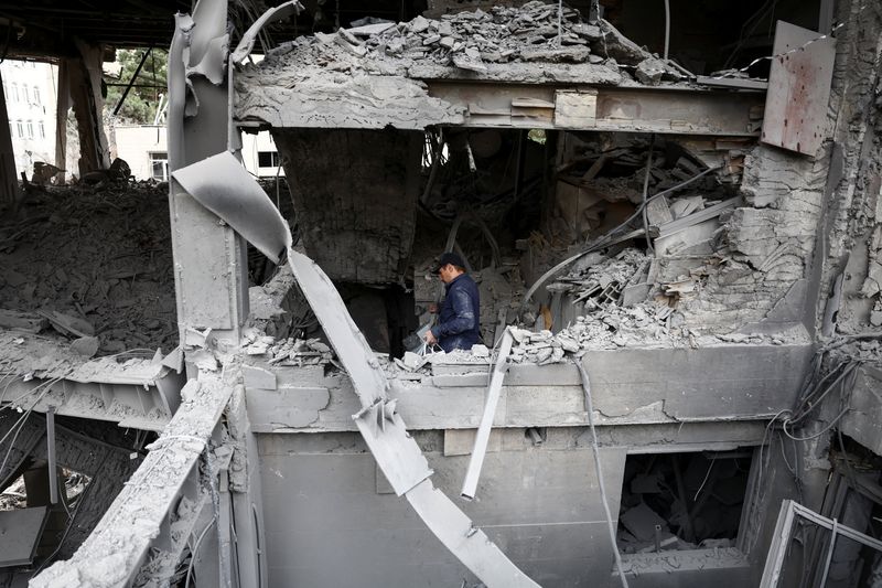 A view of the Qatari Al-Araby TV and business building damaged by a strike, as the U.S.-Israeli conflict with Iran continues, in Tehran, Iran, March 29, 2026. Majid Asgaripour/WANA (West Asia News Agency) via REUTERS/File Photo