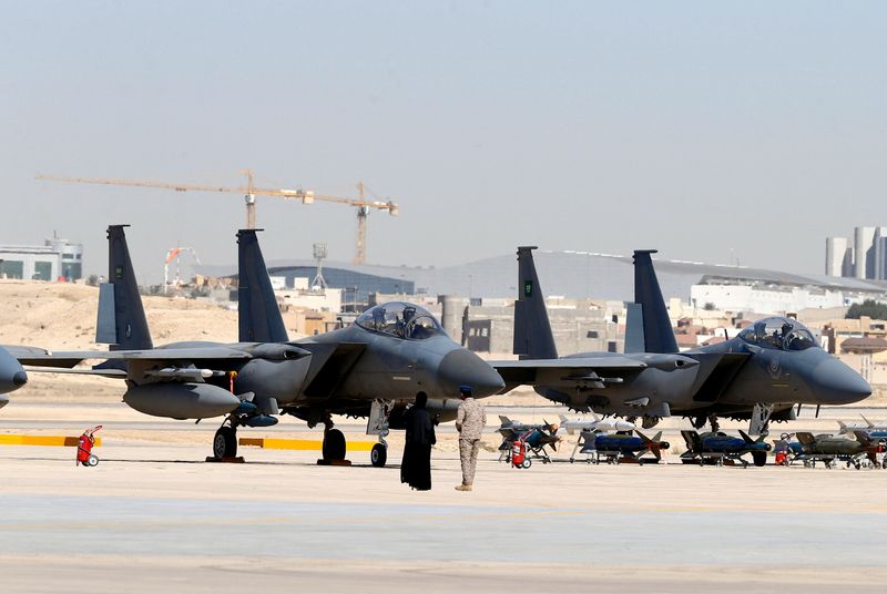 FILE PHOTO: F-15SA fighter jets are seen at King Faisal Air College in Riyadh, Saudi Arabia, January 25, 2017. REUTERS/Faisal Al Nasser/File Photo