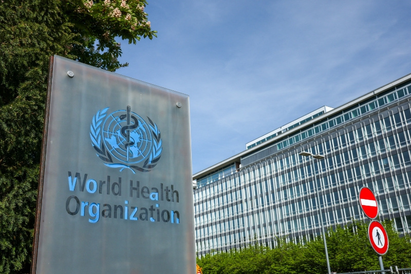 A logo of the World Health Organisation (WHO) at the headquarters in Geneva, Switzerland, April 29, 2026. REUTERS/Denis Balibouse