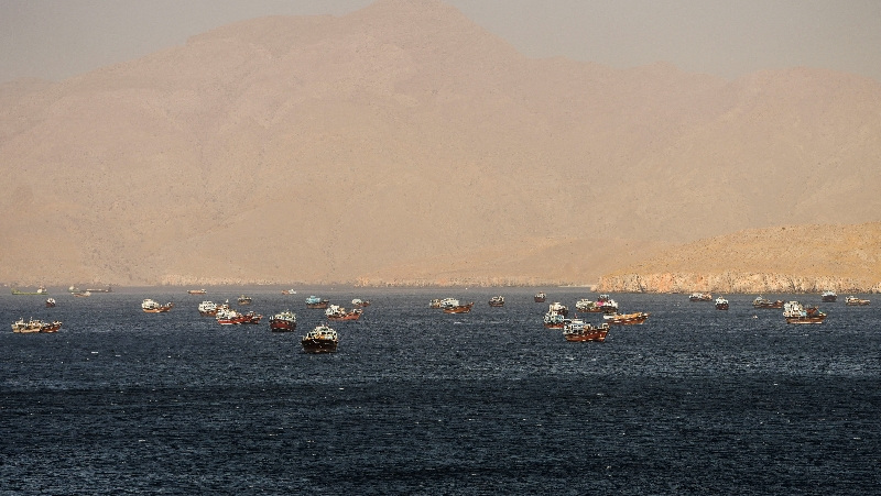 Vessels in the Strait of Hormuz, Musandam, Oman, May 15, 2026. REUTERS