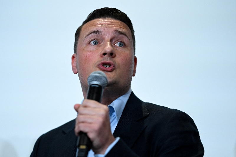Britain’s former Health Secretary Wes Streeting delivers a keynote address at the Progress annual conference 2026, in London, Britain, May 16, 2026. REUTERS/Jaimi Joy