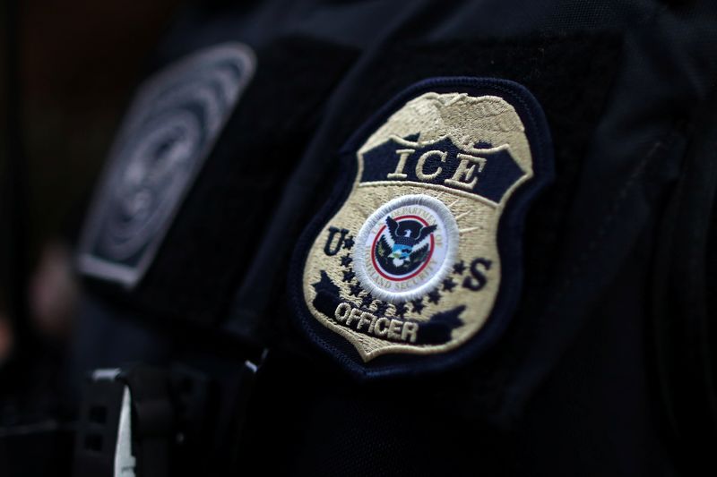 An ICE badge in a file photo.  REUTERS/Files
