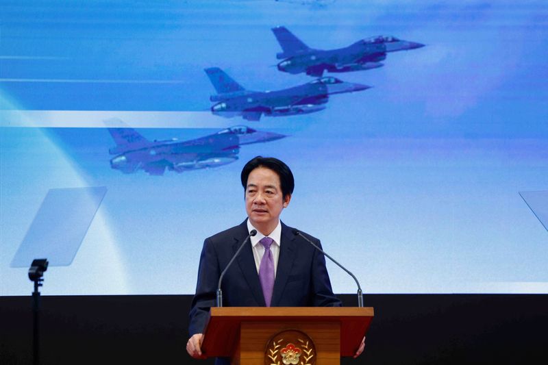 Taiwan President Lai Ching-te speaks at a news conference on the second anniversary of his taking office, at the presidential building in Taipei, Taiwan May 20, 2026. REUTERS/Ann Wang