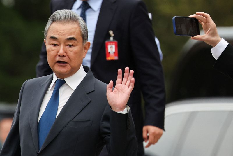 Chinese Foreign Minister Wang Yi leaves the Great Hall of the People in Beijing, China, May 20, 2026. REUTERS/Maxim Shemetov/Pool