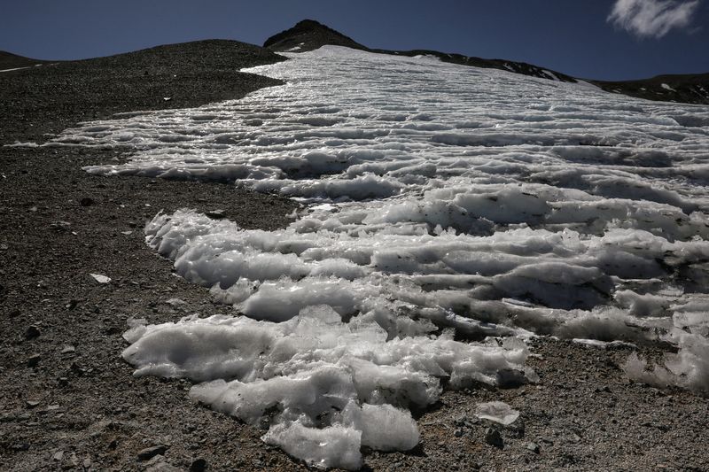 FILE PHOTO: A view shows the Iver glacier in the Andes mountain range. Rising global temperatures due to climate change have led the glacier to retreat and the permafrost to melt. REUTERS/Ivan Alvarado S/File Photo