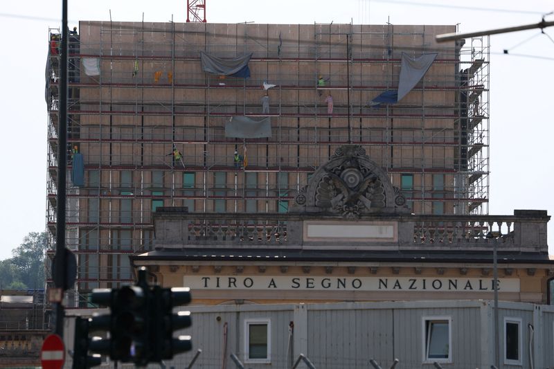 General view of the site designated for the future U.S. consulate in Milan, Italy, May 28, 2026. REUTERS/Claudia Greco
