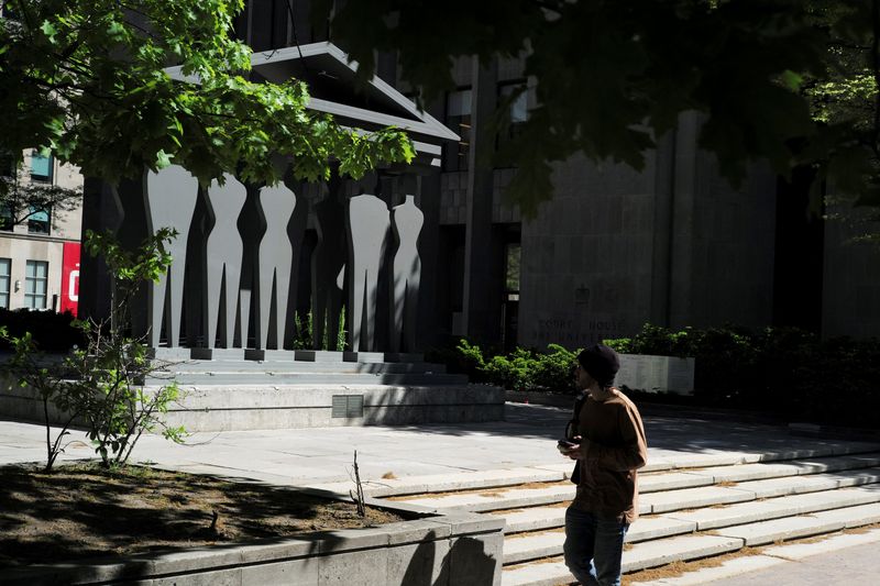 A pedestrian passed in front of the Ontario Superior Court of Justice in Toronto, Ontario, Canada, May 28, 2026. REUTERS/Wa Lone