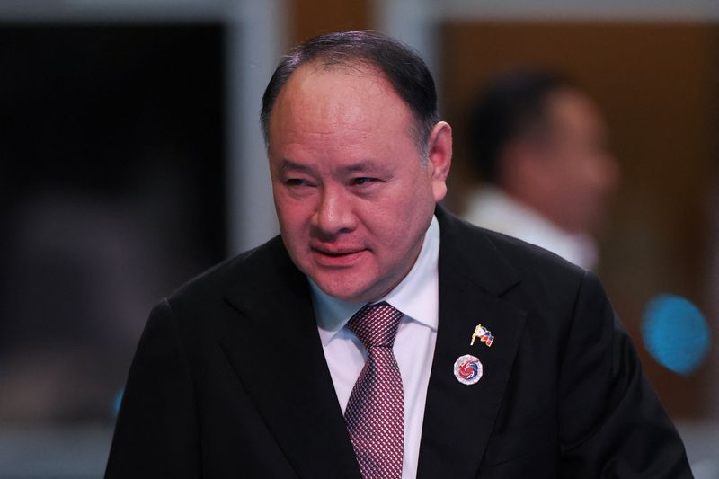 FILE PHOTO: Philippine Defense Minister Gilberto Teodoro attends the ASEAN-JAPAN Defence Minister Informal Meeting at the ASEAN Defence Ministers Meeting at the Kuala Lumpur Convention Centre (KLCC) in Kuala Lumpur, Malaysia, 01 November 2025. Fazry Ismail/Pool via REUTERS/File Photo