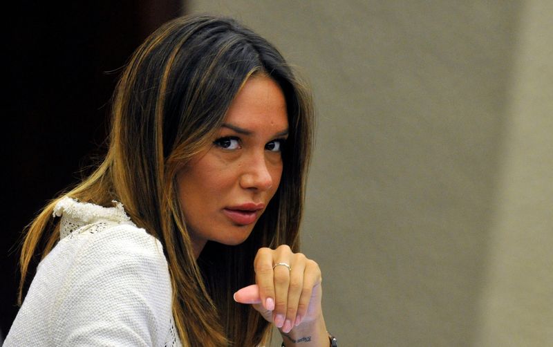 FILE PHOTO: Nicole Minetti looks on during Lombardy regional council in Milan July 17, 2012.  REUTERS/Paolo Bona/File Photo