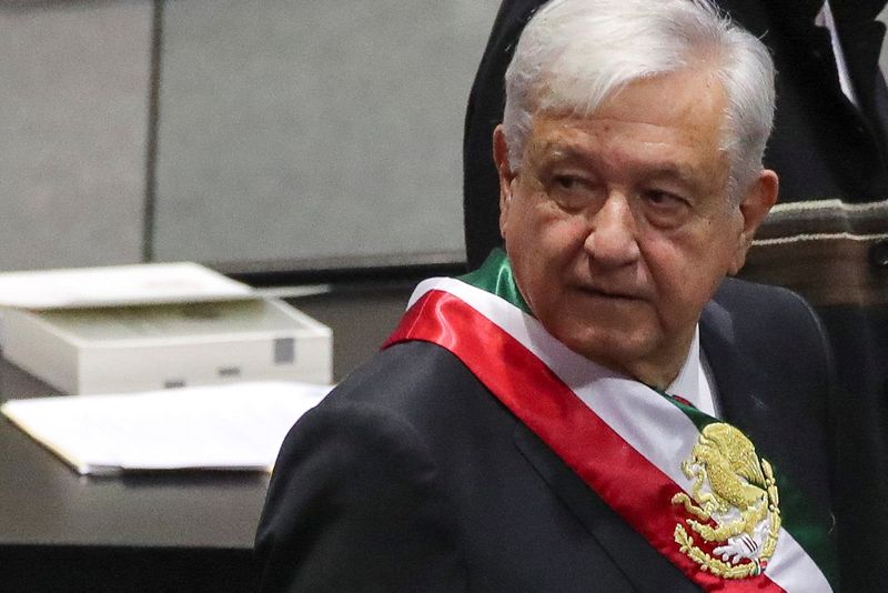 Andres Manuel Lopez Obrador looks on on the day of the swearing-in ceremony of Mexico's President-elect Claudia Sheinbaum at the Congress, in Mexico City, Mexico, October 1, 2024. REUTERS/Henry Romero