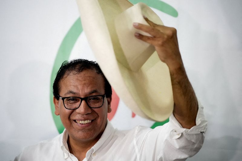 Peruvian presidential candidate Roberto Sanchez of the Together for Peru party attends a press conference as the electoral authority is expected to confirm the name of Keiko Fujimori’s rival ahead of the June 7 runoff, in Lima, Peru, April 16, 2026. REUTERS/Angela Ponce