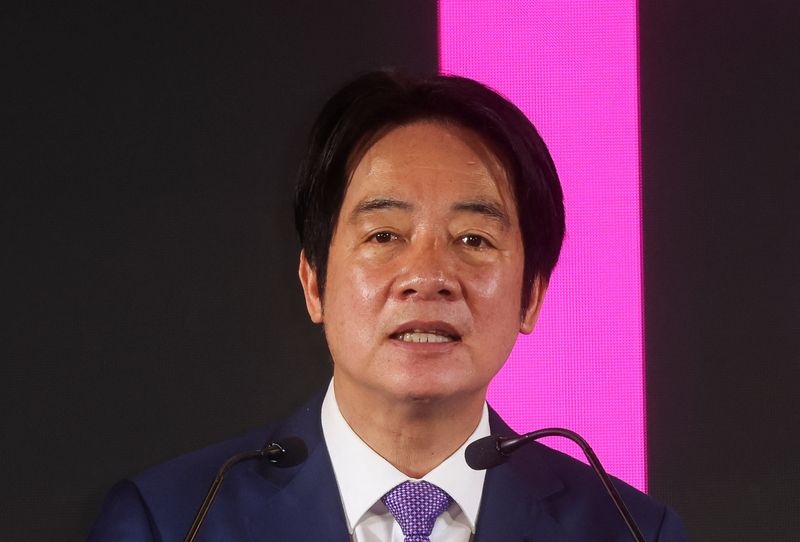Taiwan President Lai Ching-te speaks as he attends the opening ceremony of the annual Computex trade show in Taipei, Taiwan, June 2, 2026. REUTERS/Tsai Hsin-Han