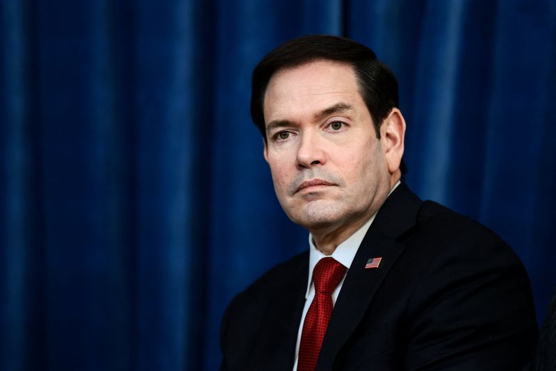 U.S. Secretary of State Marco Rubio attends a bilateral meeting between U.S. President Donald Trump and the Emir of Qatar, Sheikh Tamim bin Hamad Al Thani, on the sidelines of the G7 summit, in Evian-les-Bains, France, June 16, 2026. REUTERS/Evelyn Hockstein