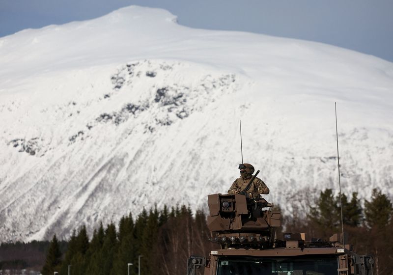 A French soldier takes part in a static display of military vehicles and aircraft during the NATO Cold Response 2026 military exercise in Setermoen, Norway, March 12, 2026. REUTERS/Bernadett Szabo