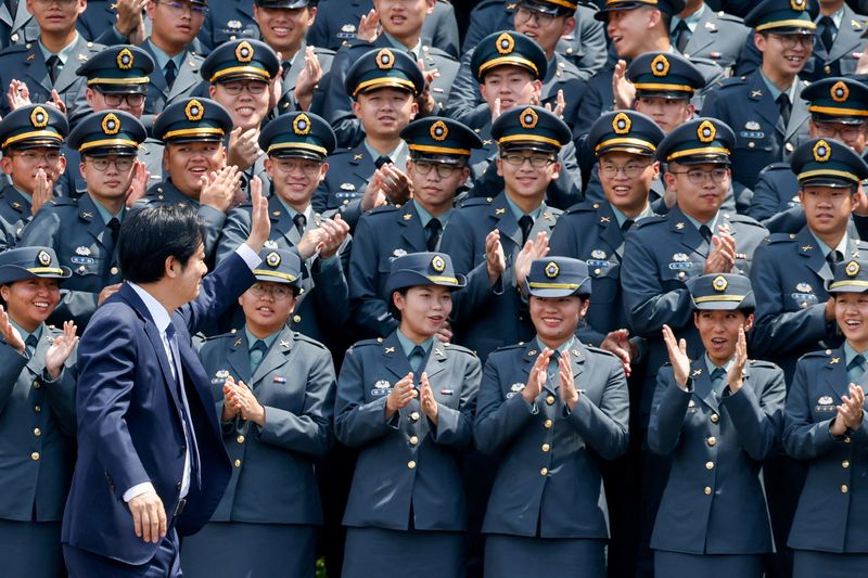 Taiwan President Lai Ching-te attends the graduation ceremony for military cadets in Taipei, Taiwan, June 30, 2026. REUTERS/Ann Wang