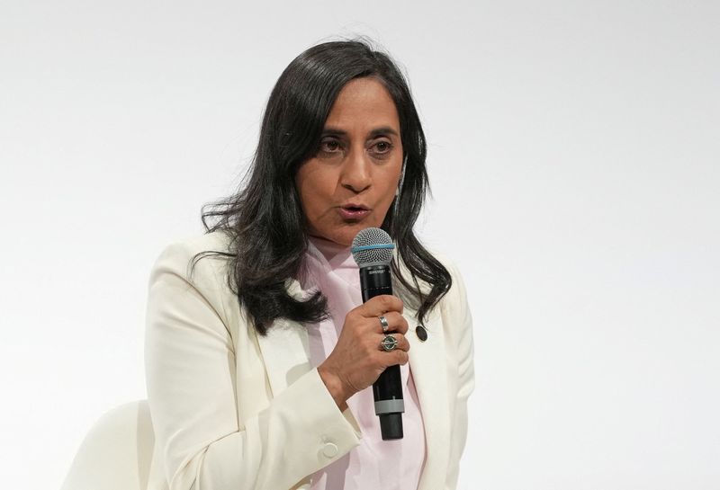 Canadian Foreign Minister Anita Anand attends a conference with Israeli and Palestinian civil society groups to support a two-state solution, in Paris, France June 12, 2026.   Thibault Camus/Pool via REUTERS