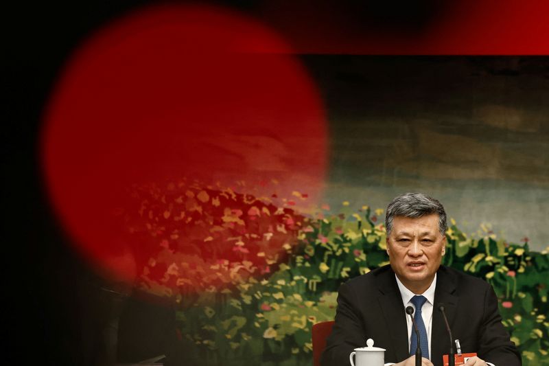 Xinjiang Party Secretary Ma Xingrui attends the Xinjiang delegation meeting during the National People's Congress (NPC) at the Great Hall of the People in Beijing, China March 7, 2025. REUTERS/Tingshu Wang