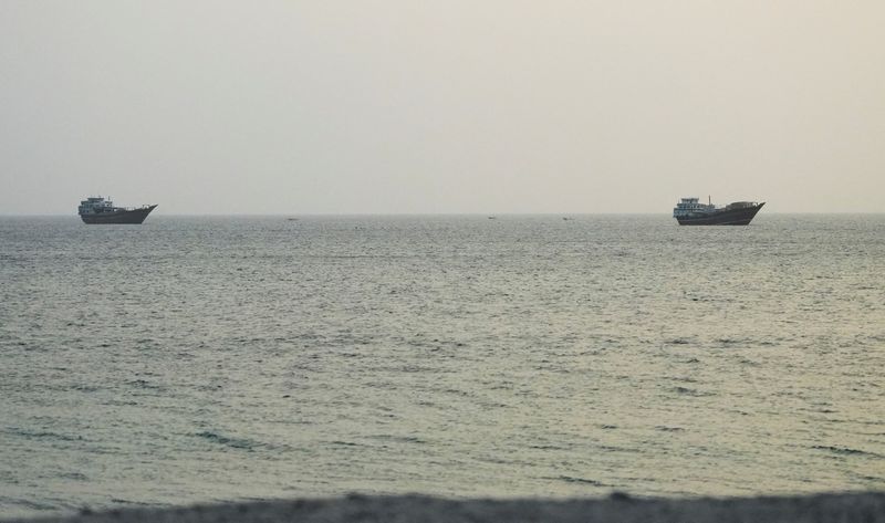 Vessels at the Strait of Hormuz, as seen from Musandam,Oman, July 15, 2026. REUTERS/Stringer
